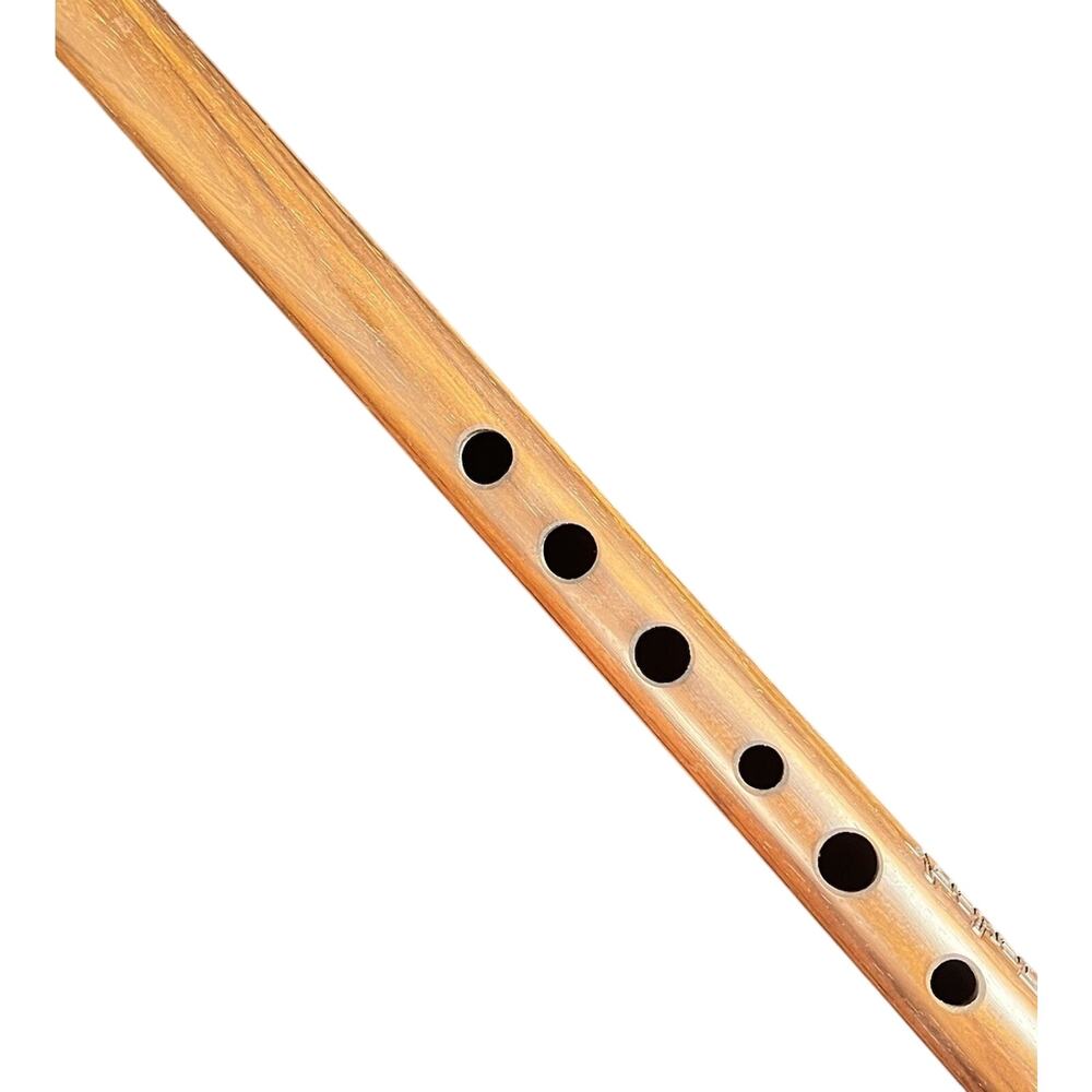 NEW Peruvian Red Oak Wood Quena Flute Exotic Grain Case Included